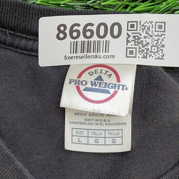 2007 Sturgis Biker Rally Shirt M/L 21x26 Faded Black Flame Hog Motorcycle - Picture 5 of 16